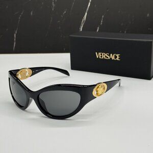 NEW VERSACE VE4485 GB1/87 SUNGLASSES WOMEN BLACK VE4485 GB187 EYEWEAR